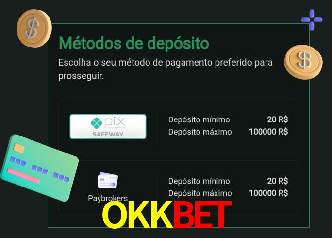O cassino OKKbet oferece uma grande variedade de métodos de pagamento